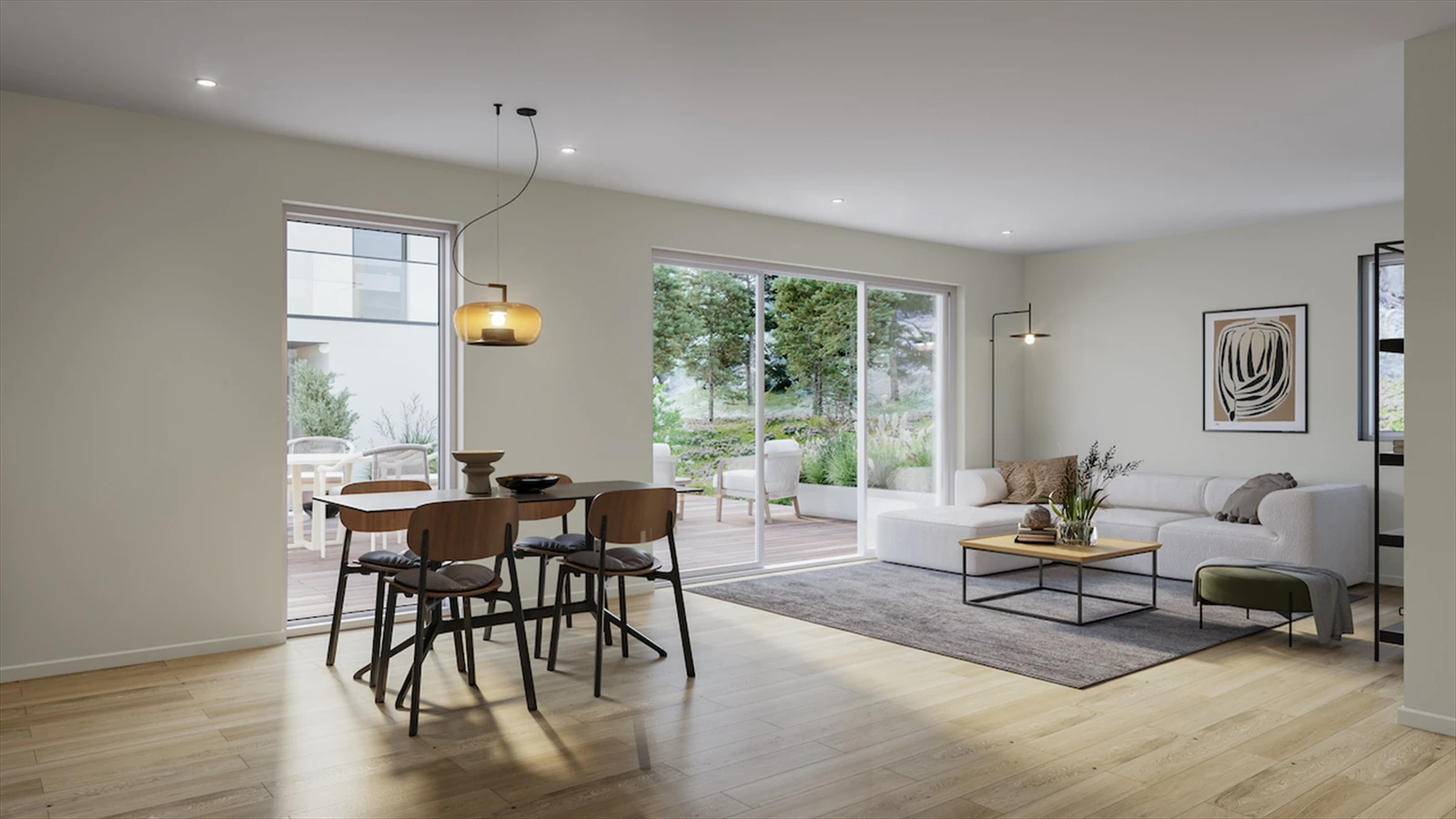 Illustrasjon av boligrekke i Holandsveien