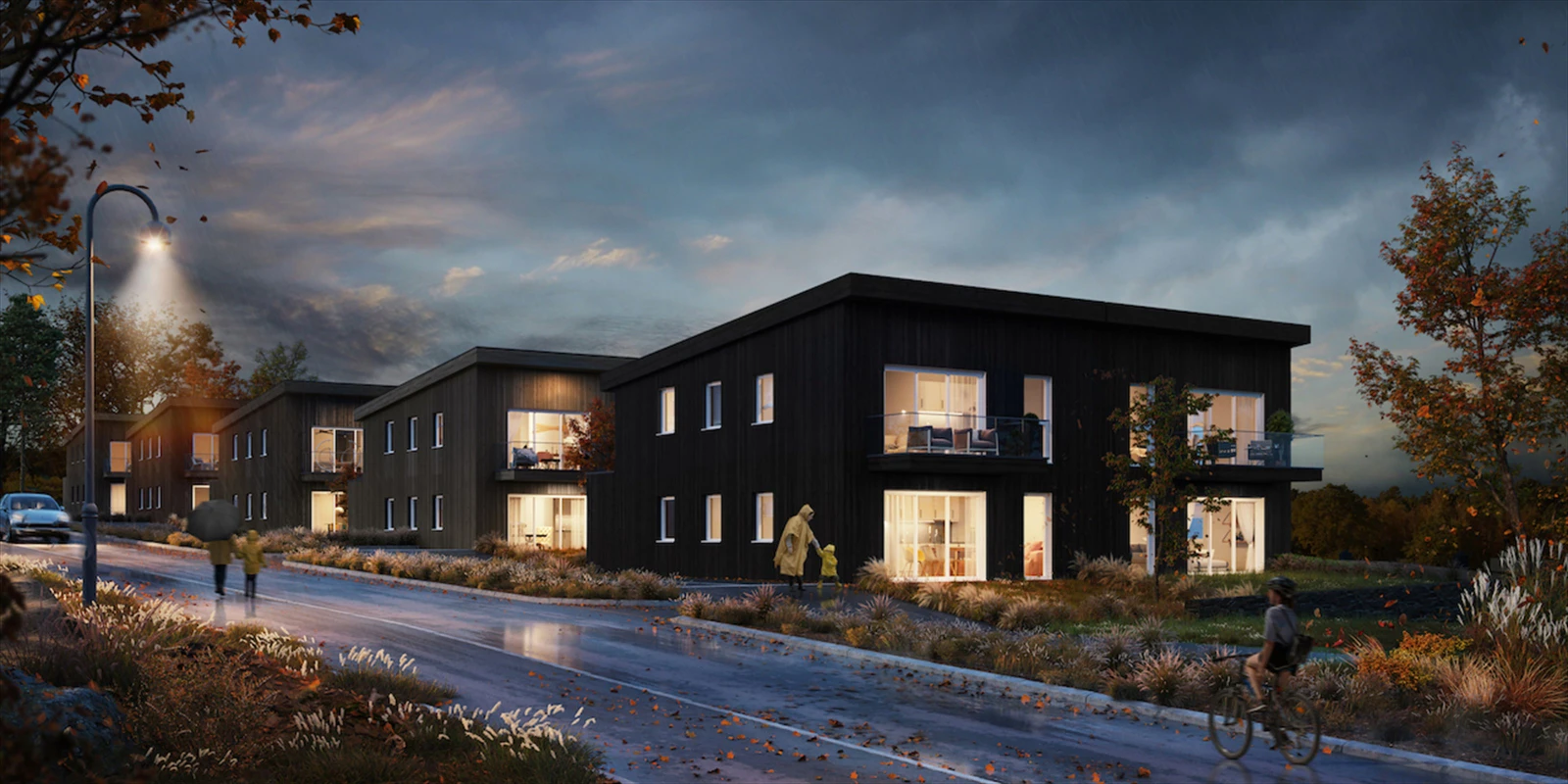 Illustrasjon av uteområde i Holandsveien